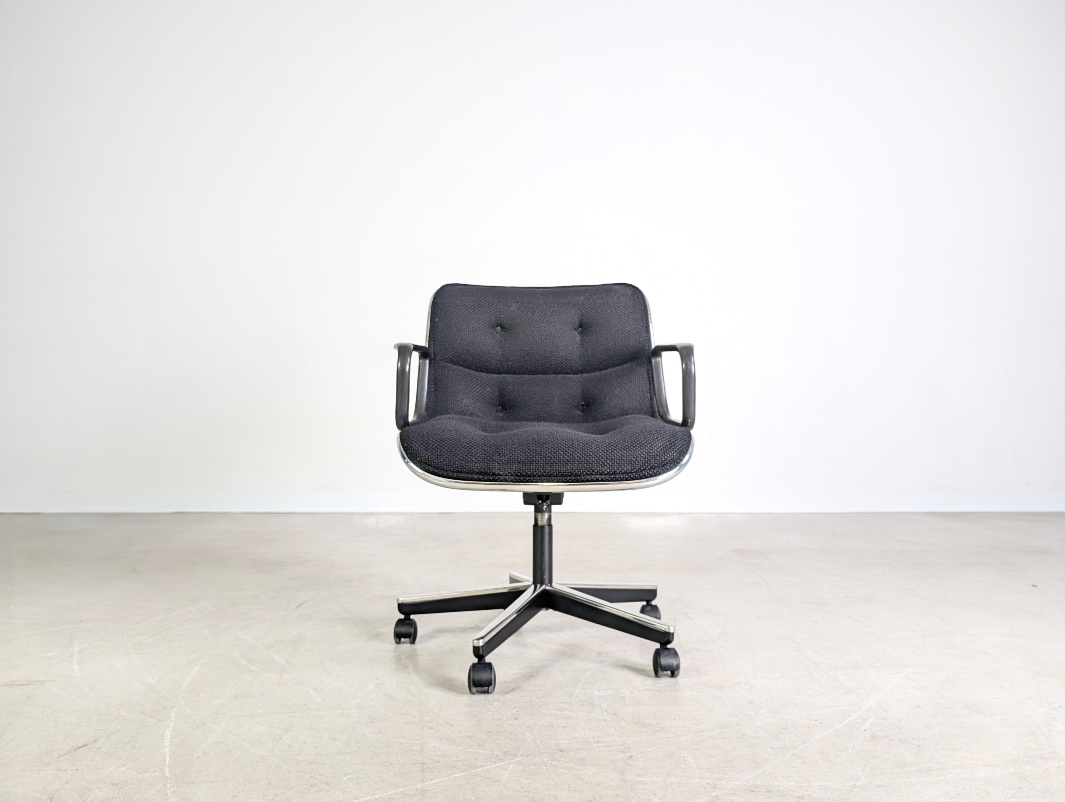 Mid-Century Modern Charles Pollock Bürostuhl Chefsessel Knoll Intenational Executive Chair For Sale