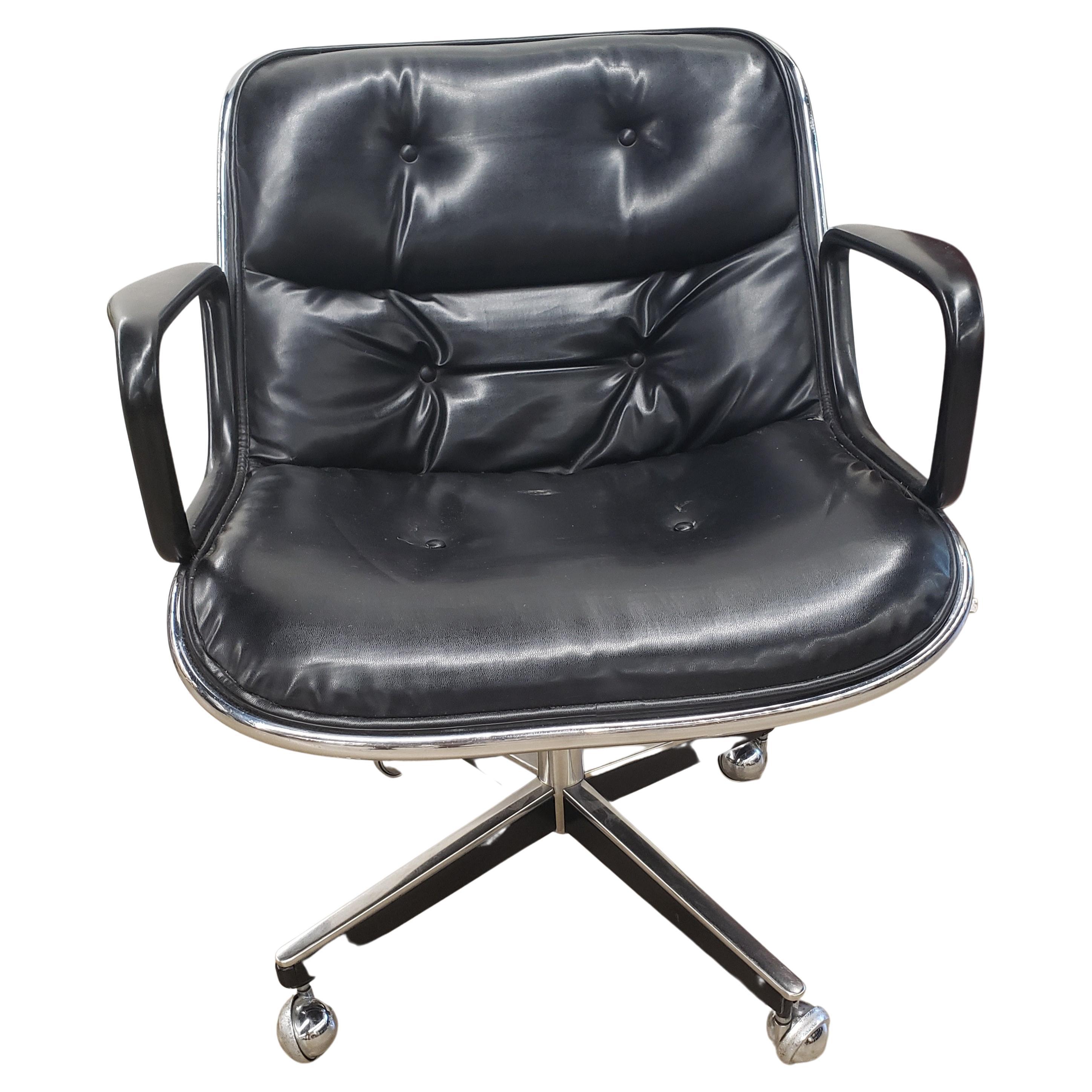  Charles Pollock by Knoll Leather Executive Office Chair