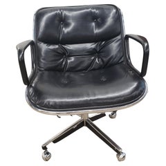 Charles Pollock by Knoll Leather Executive Office Chair Charles Pollock by Knoll Leather Executive Office Chair