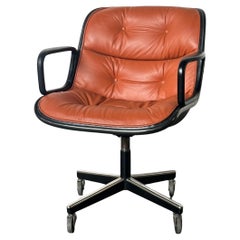 Charles Pollock-Schreibtischstuhl von Knoll in gebranntem Orange