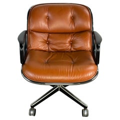Silla de escritorio Charles Pollock de Knoll en naranja quemado