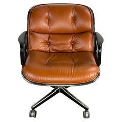 Charles Pollock Desk Chair by Knoll in Burnt Orange