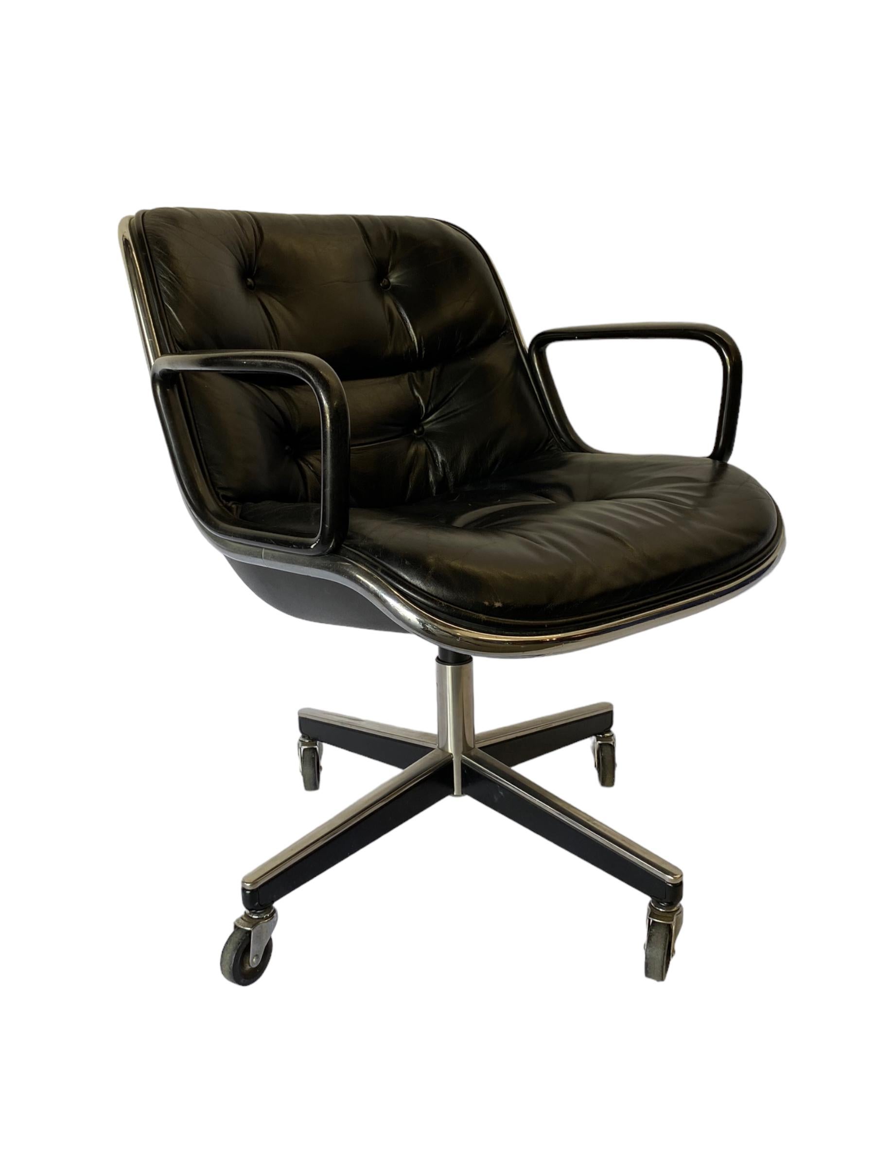Charles Pollock Executive Chair in Black Leather 4