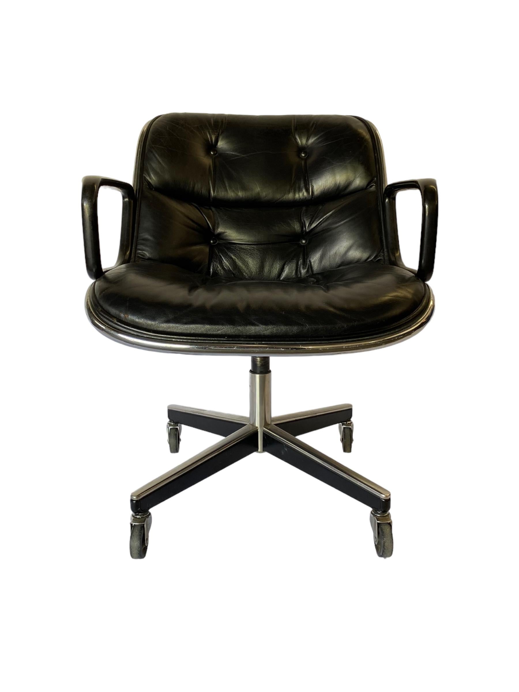 Charles Pollock Executive Chair in Black Leather 5