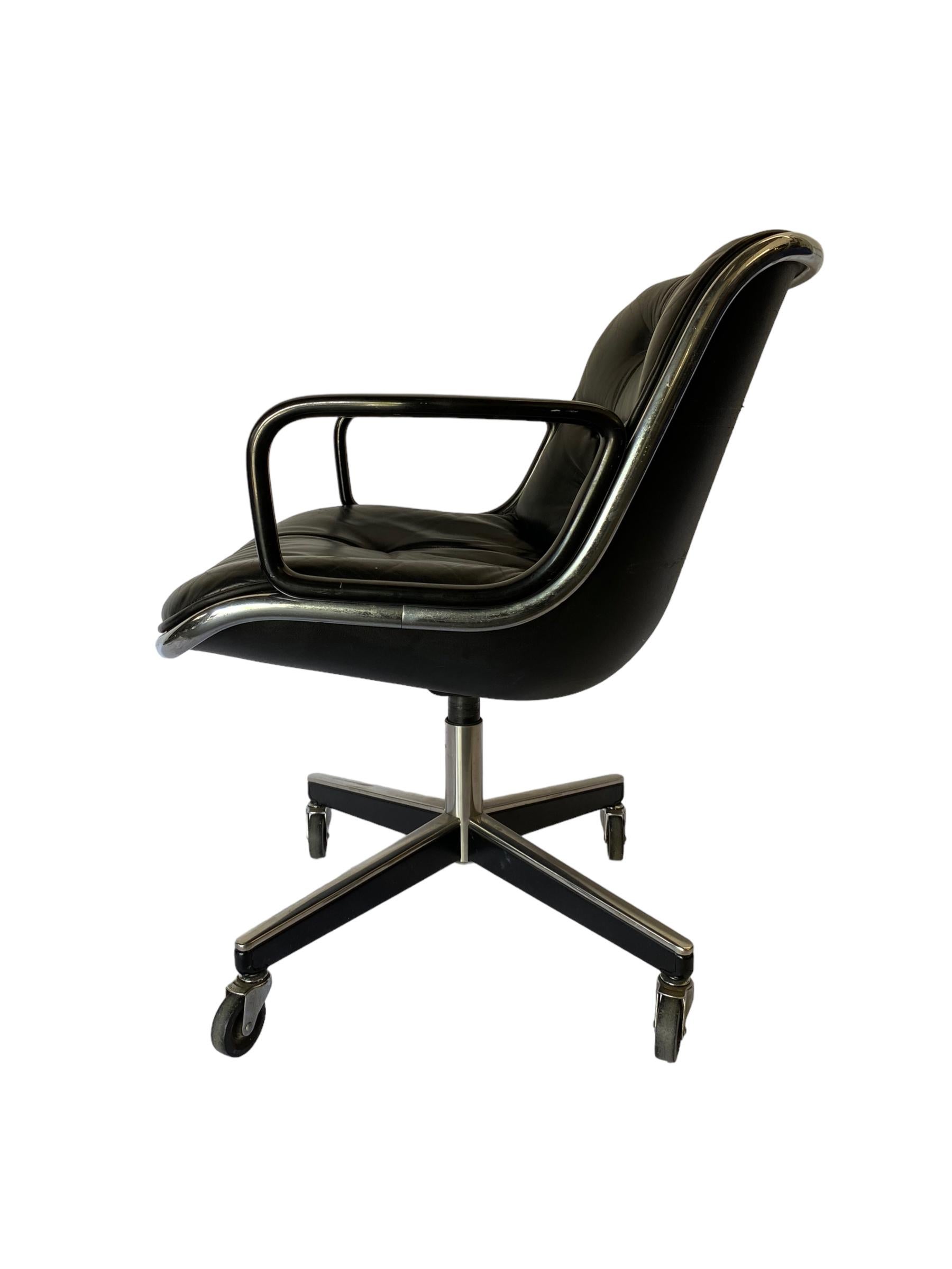 Charles Pollock Executive Chair in Black Leather 6