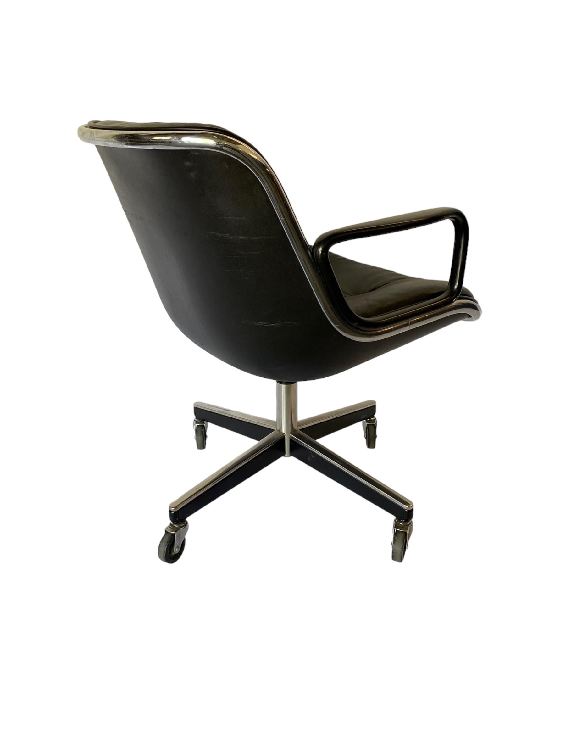 Charles Pollock Executive Chair in Black Leather 1