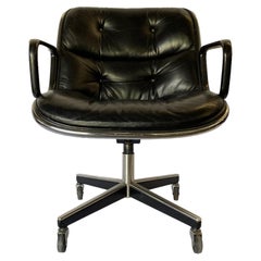 Charles Pollock Executive Chair in Black Leather