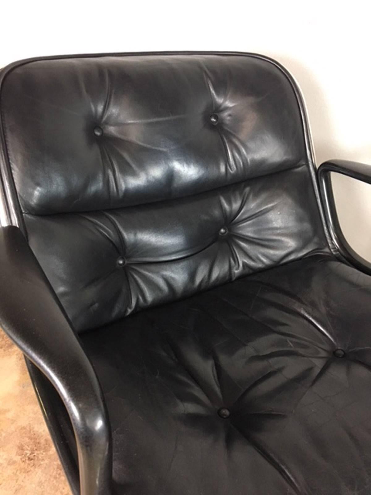 Charles Pollock Executive Leather Chairs For Sale 2