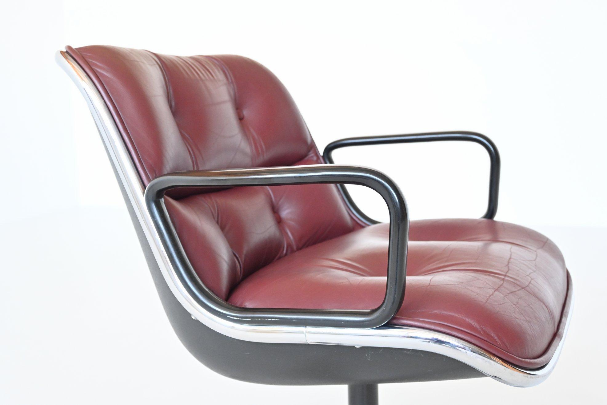 Metal Charles Pollock Executive Office Chair Knoll International, USA, 1963