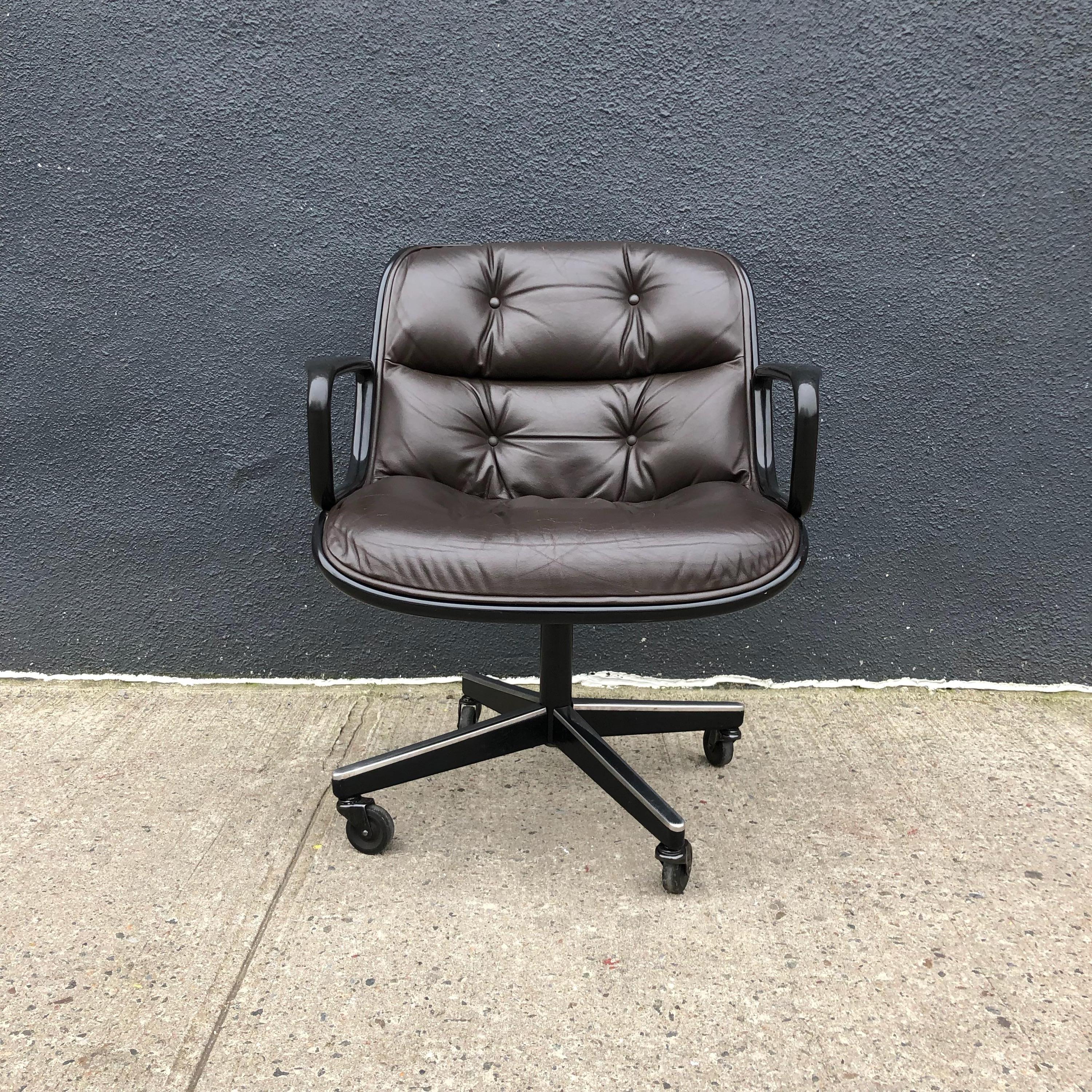 executive office chair brown leather