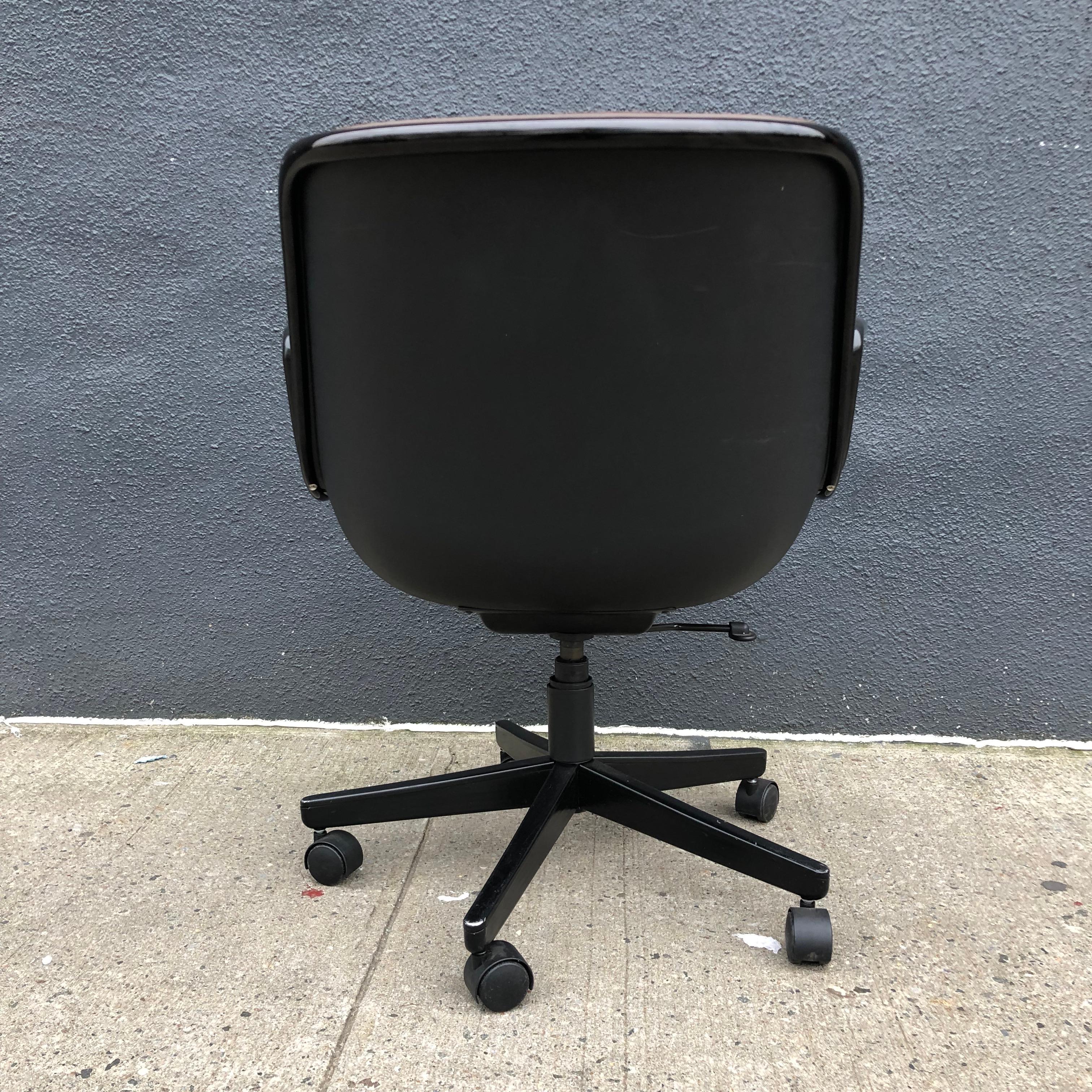 brown leather chair office