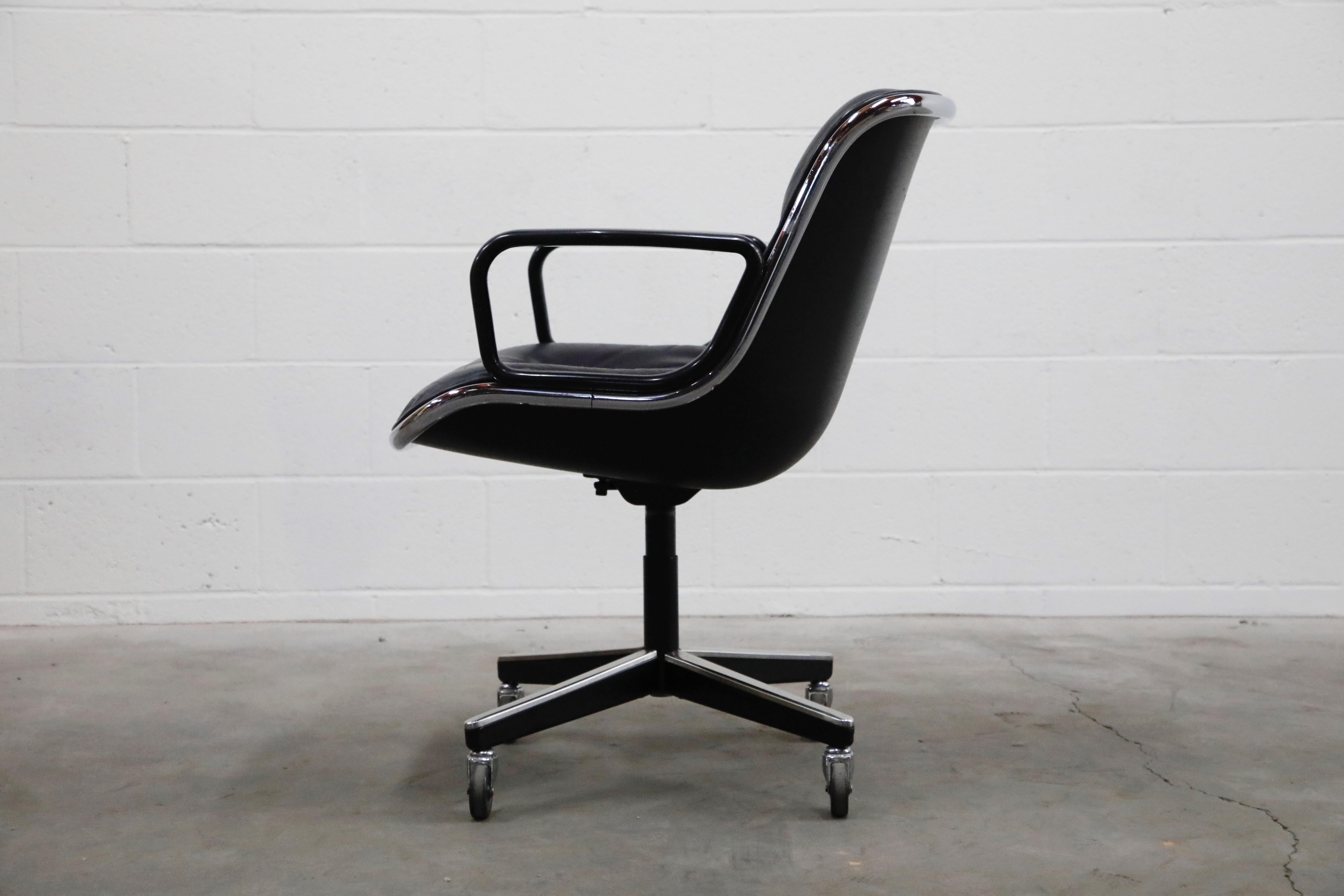 American Charles Pollock for Knoll International Executive Desk Chair, Signed 1985