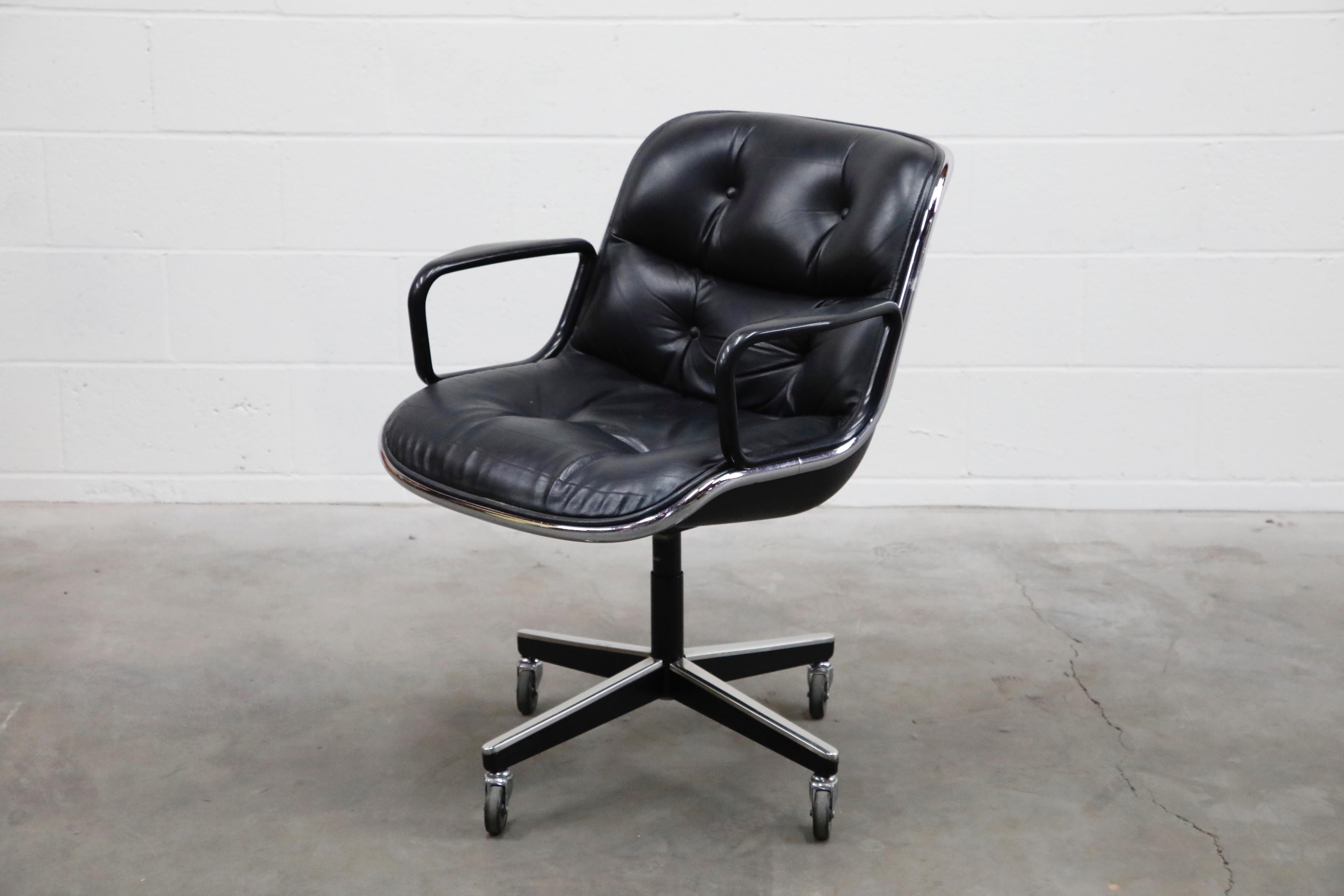 Charles Pollock for Knoll International Executive Desk Chair, Signed 1985 1