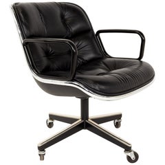 Charles Pollock for Knoll Mid Century Wheeled Office Desk Chair