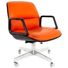 Charles Pollock for Knoll Style Mid Century All Steel Office Desk Chair