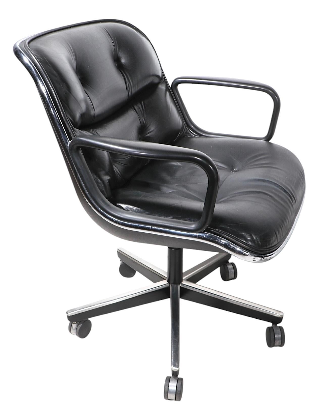 20th Century Charles Pollock for Knoll Swivel Tilt Desk Chairs c. 1980's  16 available For Sale