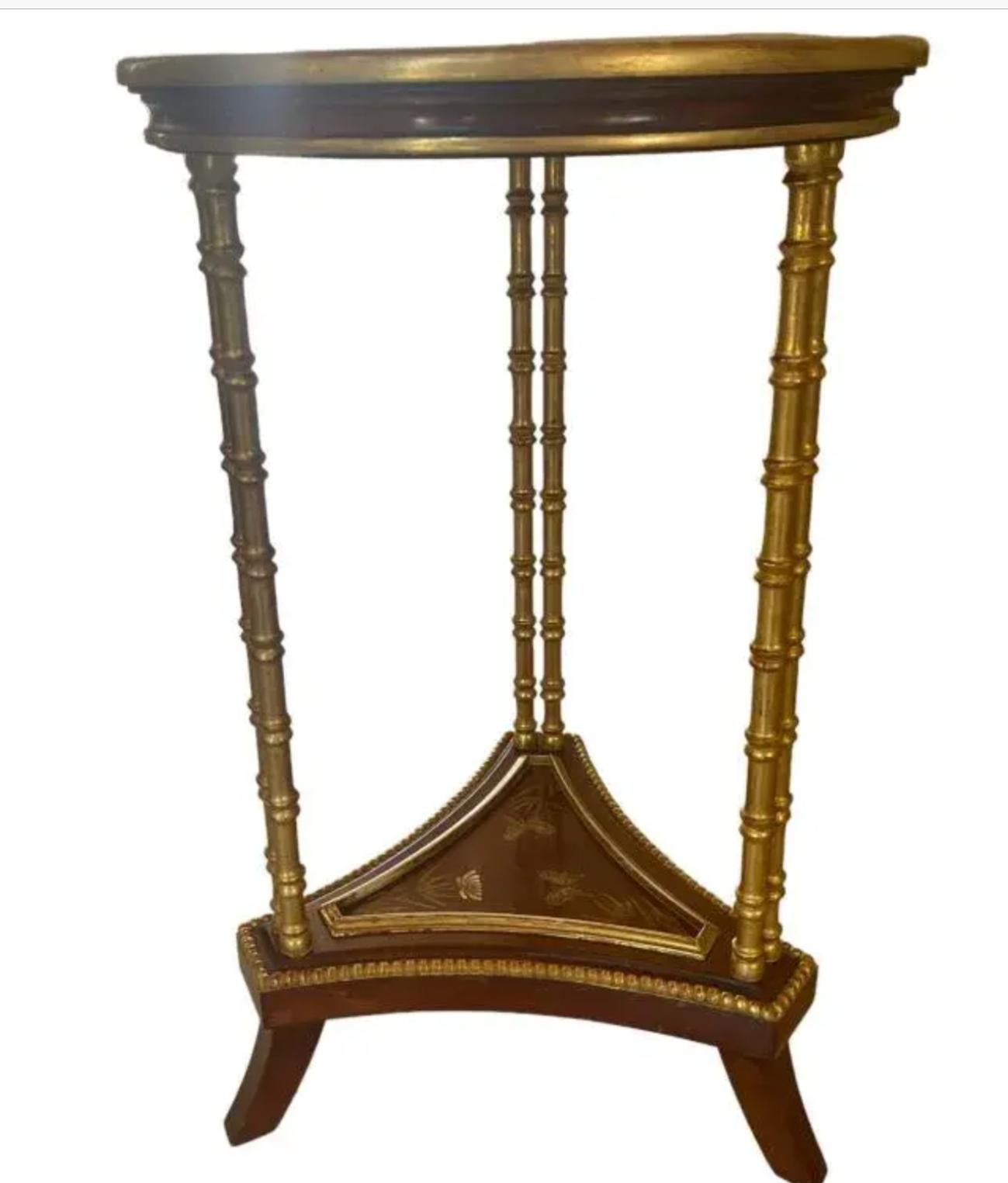 Charles Pollock for William Switzer Bamboo Chinoiserie Side Table In Good Condition For Sale In LOS ANGELES, CA