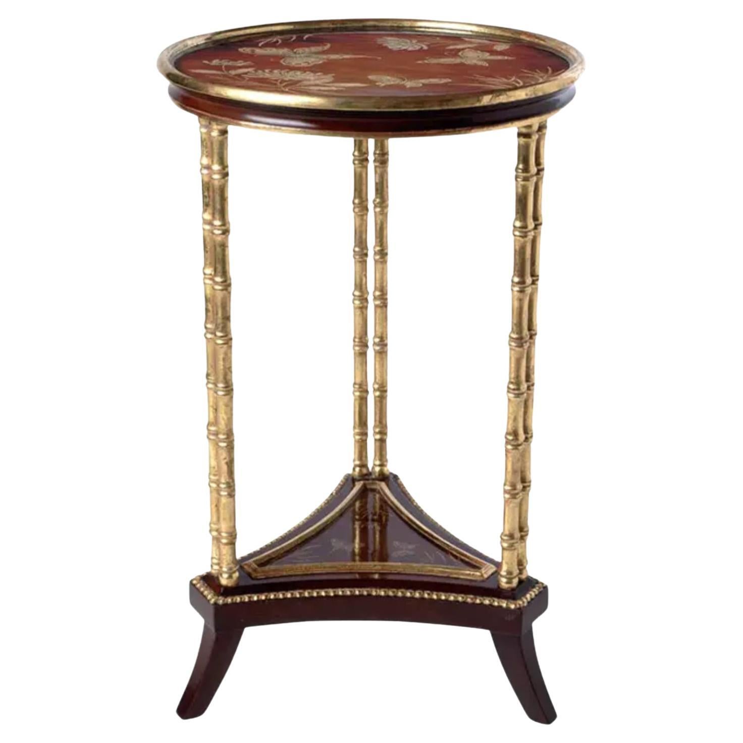 Charles Pollock pour William Switzer Table d'appoint en bambou Chinoiserie