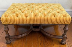 Charles Pollock for William Switzer Carolean Tufted Walnut Bench