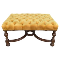 Charles Pollock for William Switzer Carolean Tufted Walnut Bench