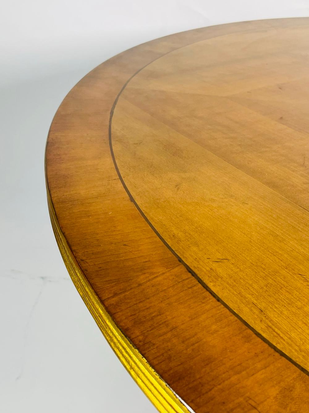 Table de salle à manger en bois doré Charles Pollock pour William Switzer en vente 2