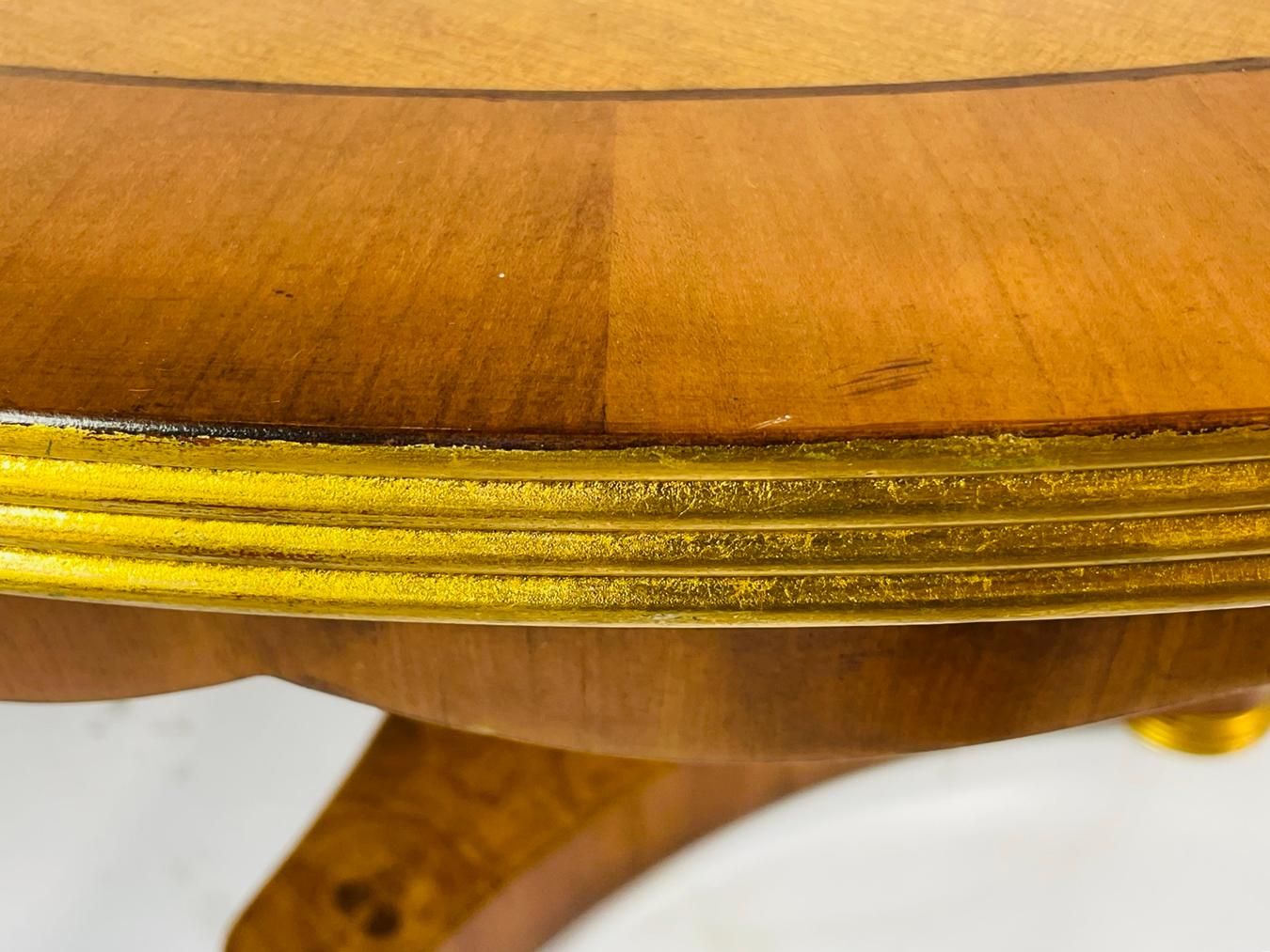 Table de salle à manger en bois doré Charles Pollock pour William Switzer en vente 1