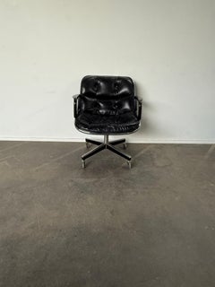 Charles Pollock Leather Desk Chair by Knoll