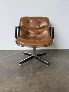 Charles Pollock Bürostuhl aus Leder für Knoll