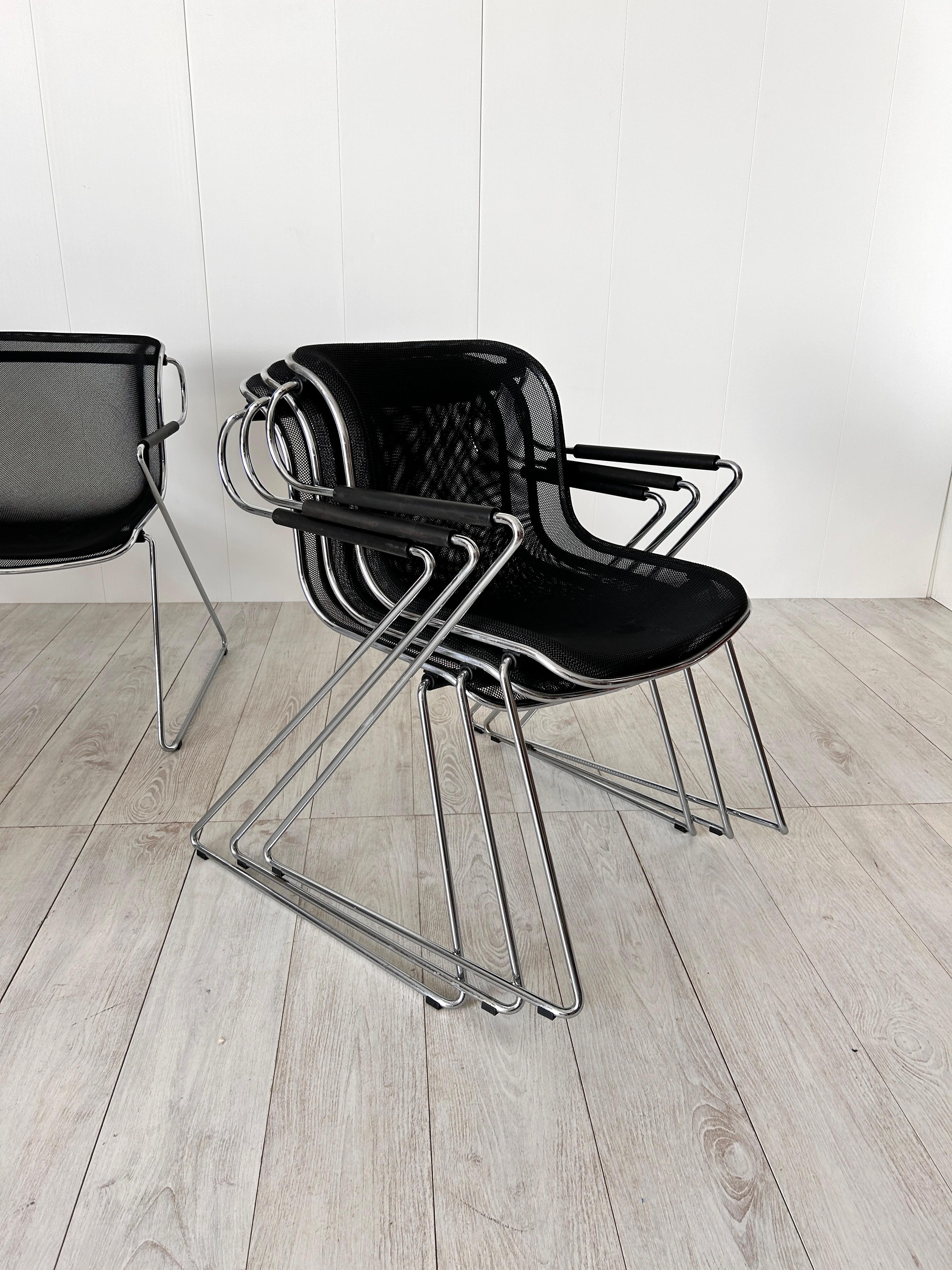 Charles Pollock , Sei sedie mod. Penelope, Anonima Castelli, 1982 8