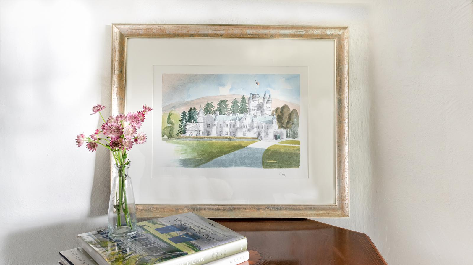 Balmoral - Litografía firmada, Arte Real, Casas Reales, Castillo de Balmoral, Británico en venta 1
