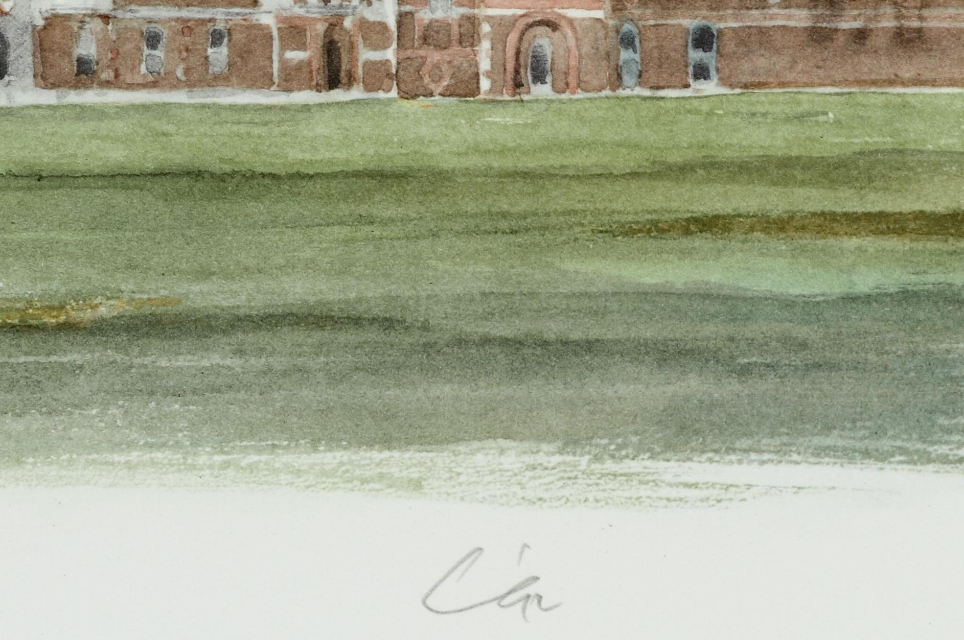Sandringham - Litografía firmada, Arte Real, Casas Reales, Casa de Sandringham - Print de Charles (Prince of Wales)