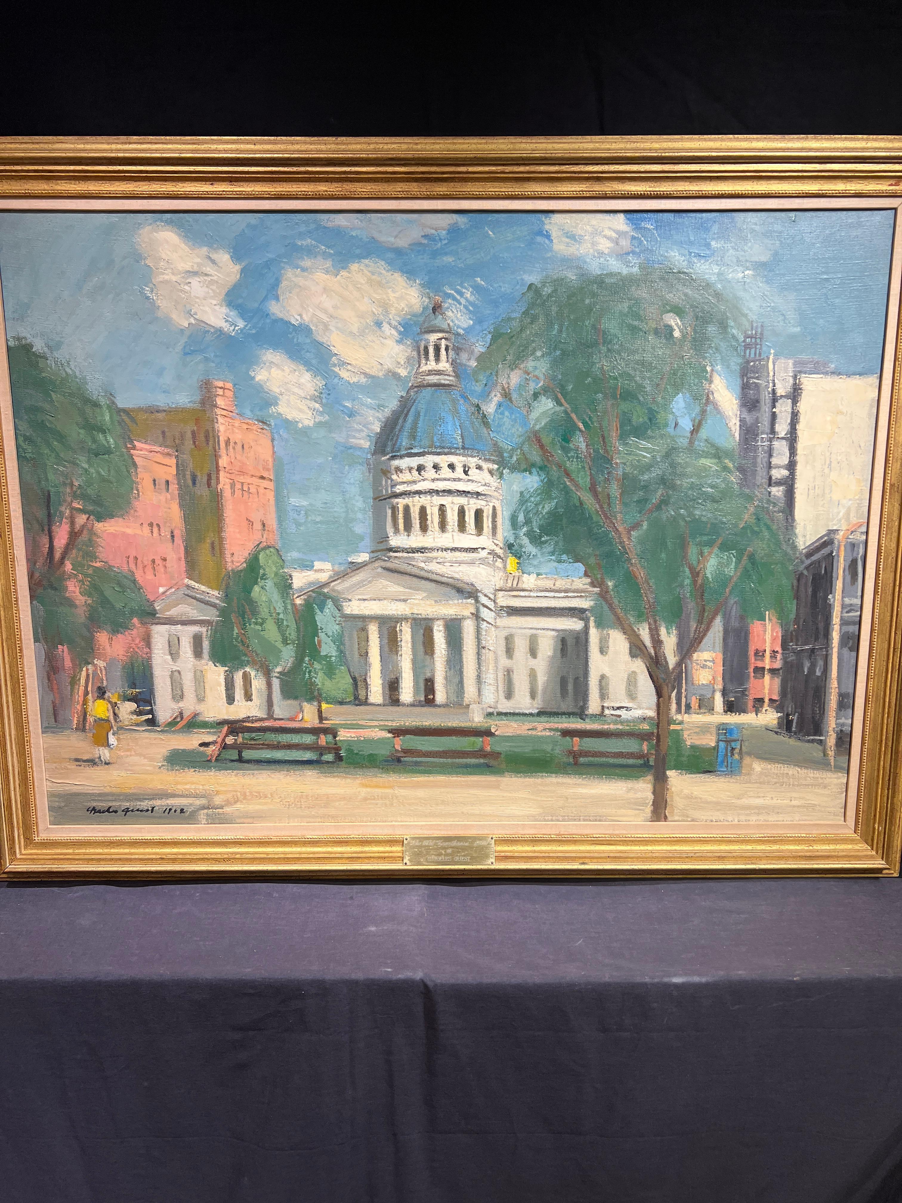 The Old Courthouse - American Impressionist Painting by Charles Quest