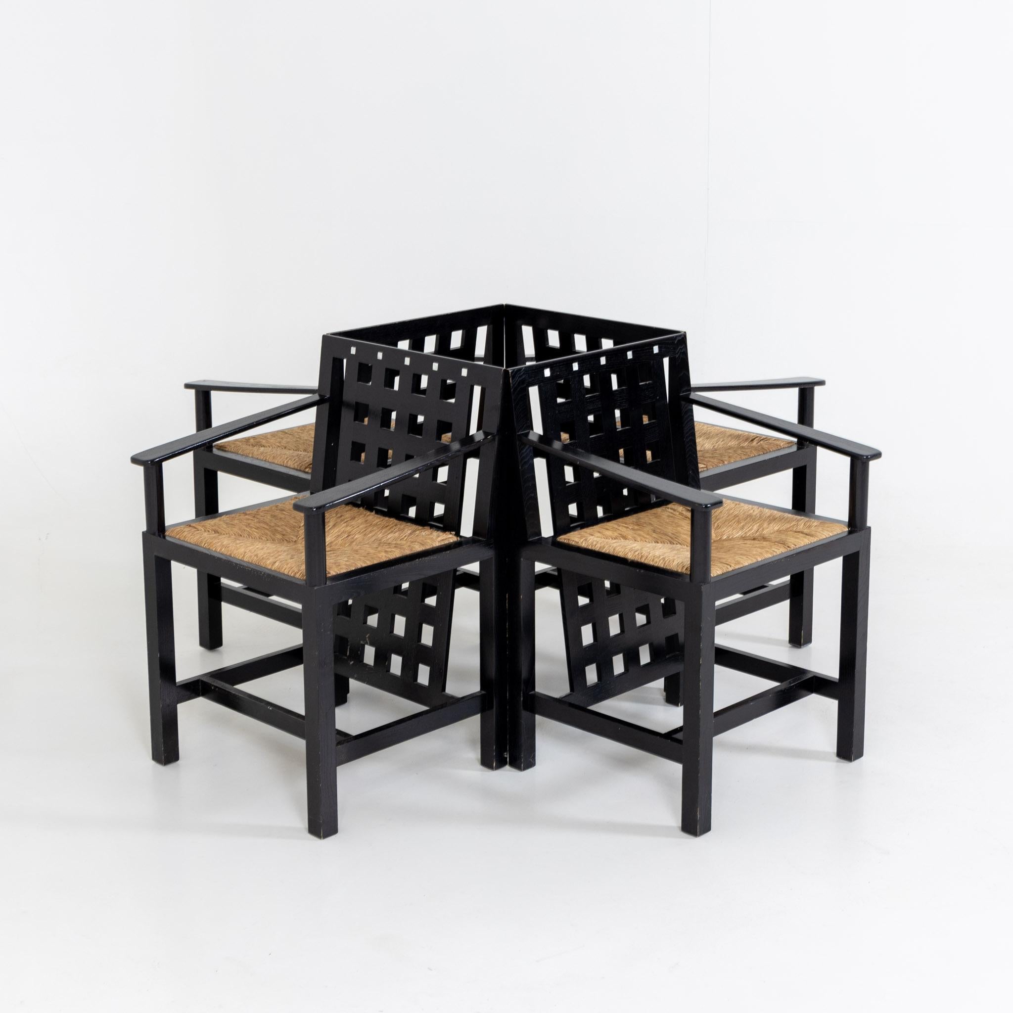 Charles R. Mackintosh, D.S.4 Armchairs and Table for Cassina, Italy After 1975 In Good Condition In Greding, DE