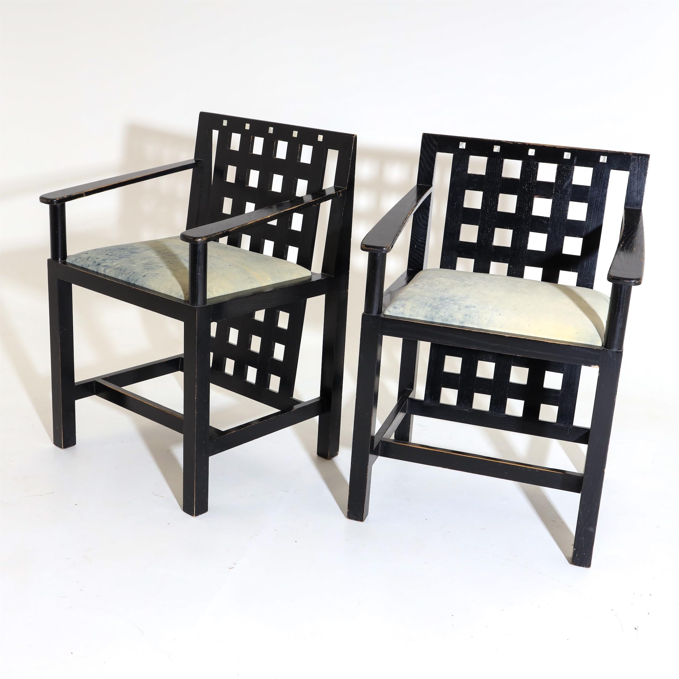 Wood Charles R. Mackintosh, D.S.4 Armchairs for Cassina, after 1975