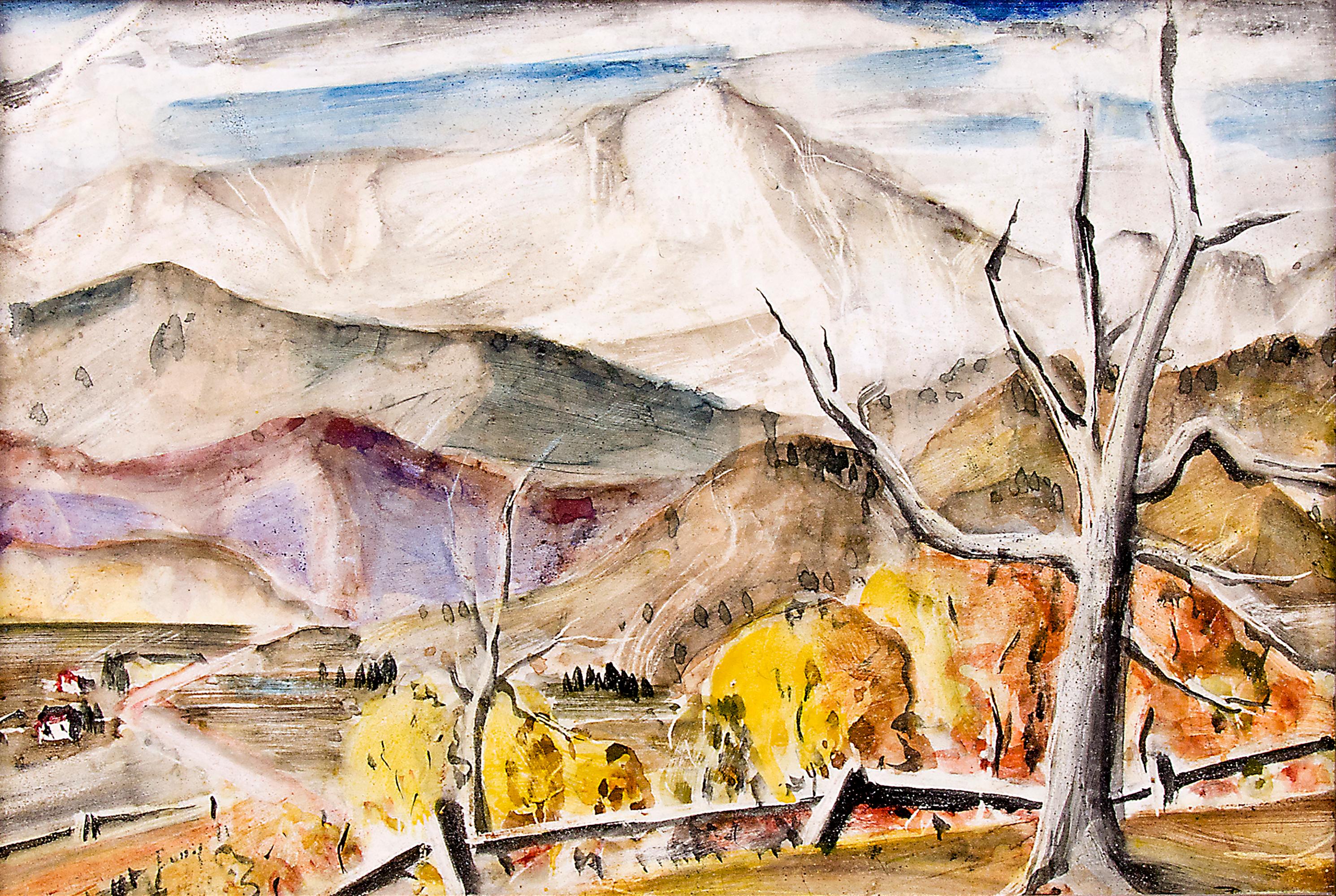 Charles Ragland Bunnell Landscape Painting - 1941 Autumn Landscape of Pikes Peak by Charles Bunnell, American Impressionist