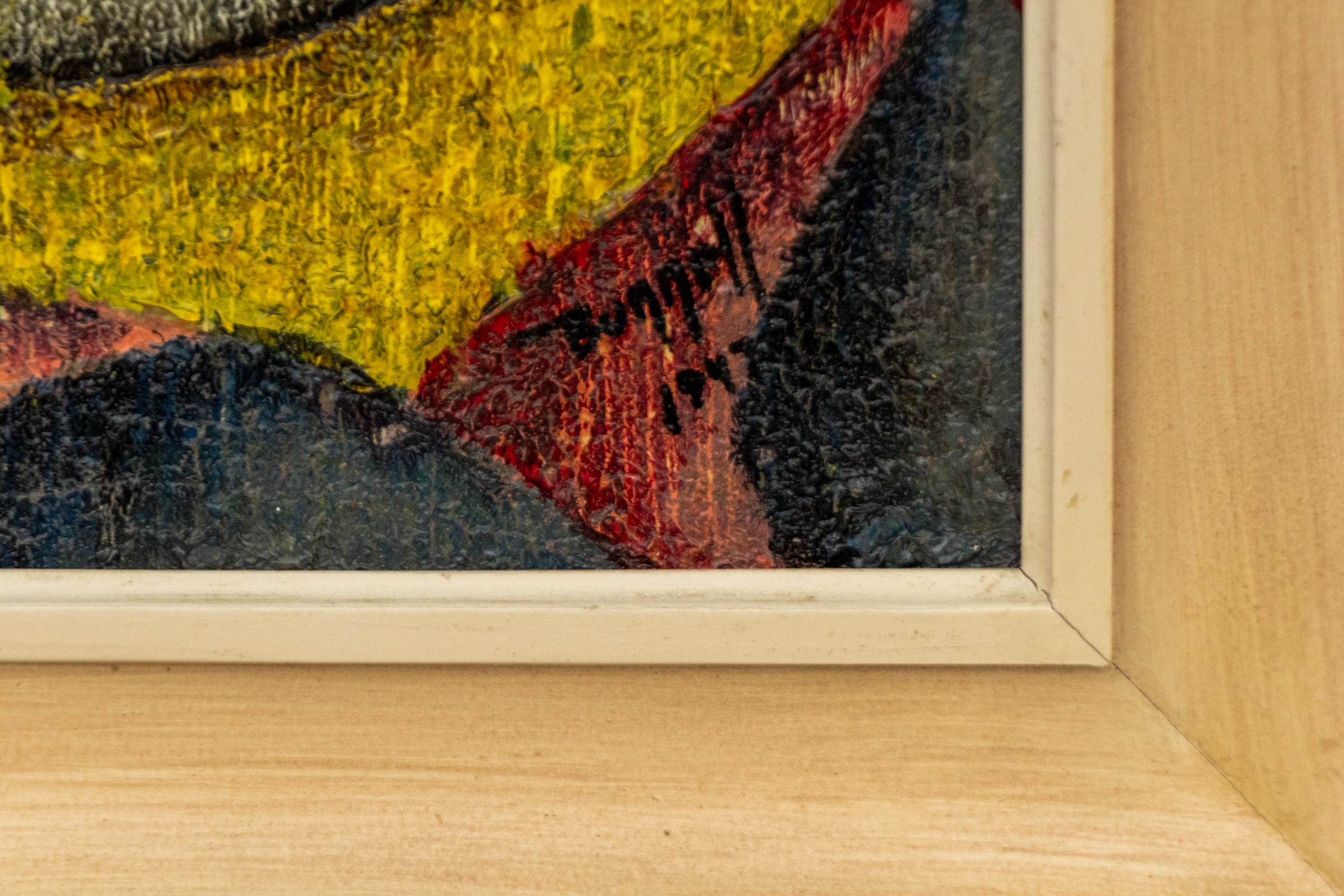 Charles Ragland Bunnell 1940 Surrealistisches Ölgemälde eines Mannes mit Augenkugel im Angebot 2