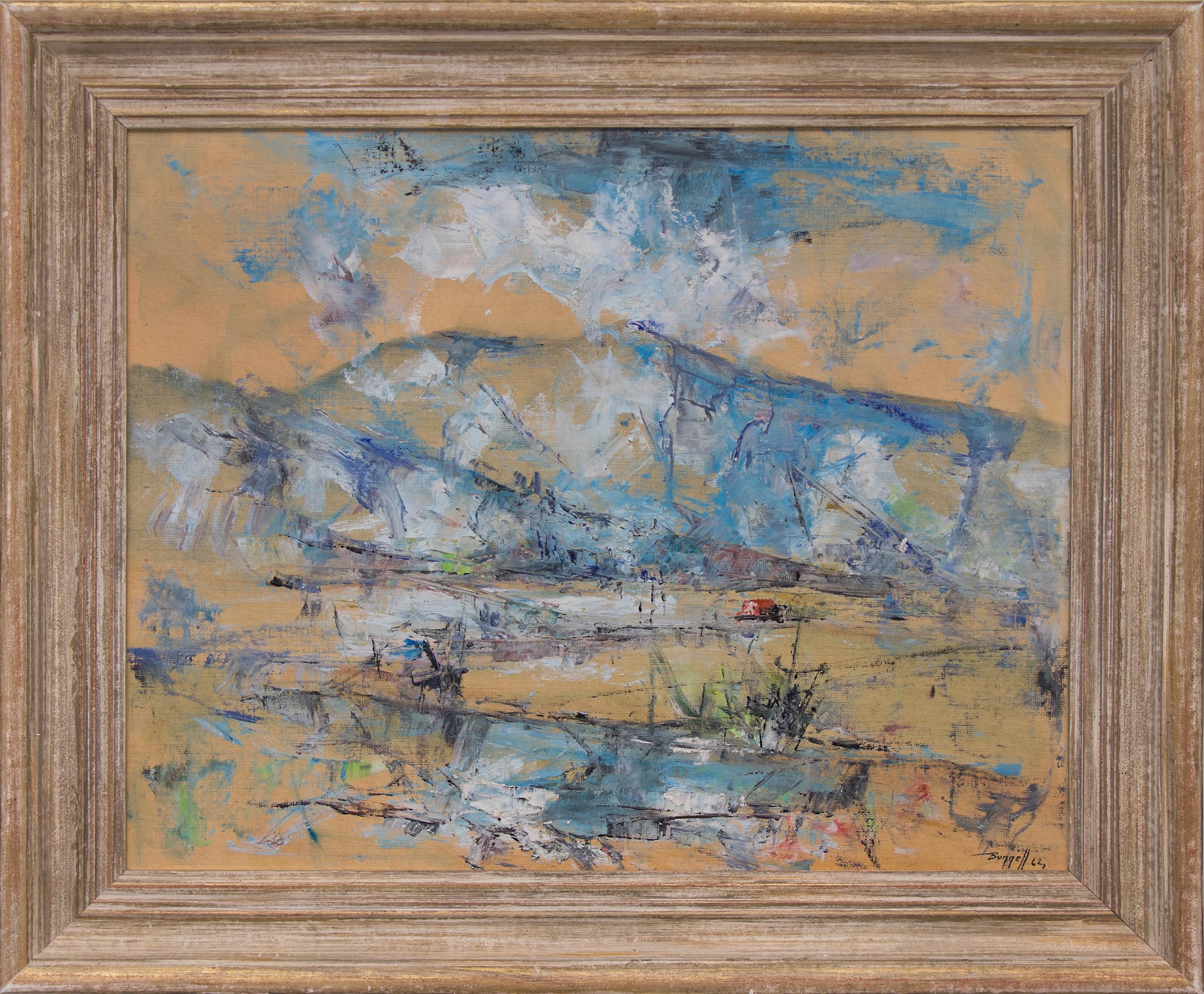 Charles Ragland Bunnell Abstract Mountain Landscape, Colorado, Oil, 1962 For Sale 1
