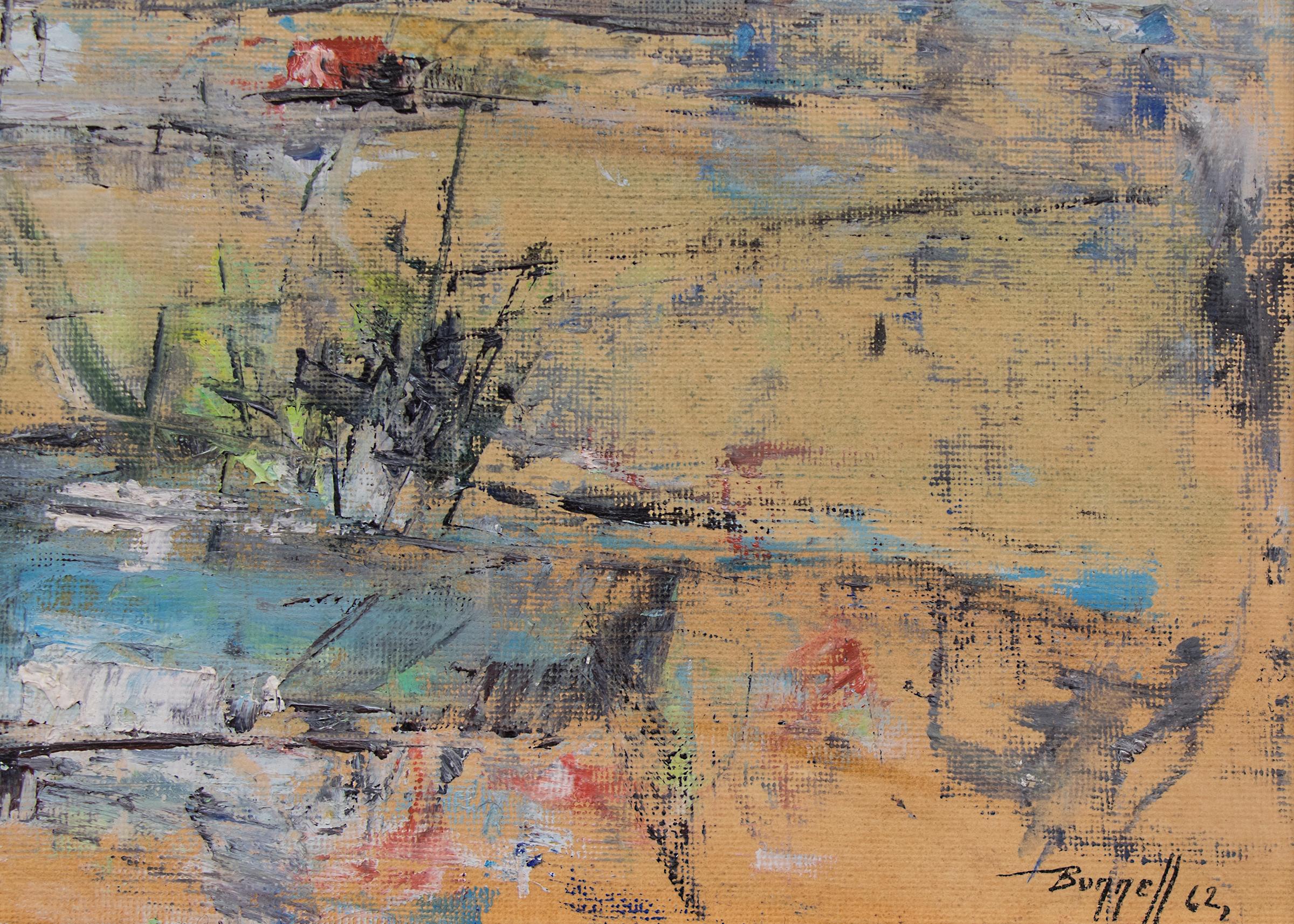Charles Ragland Bunnell Abstract Mountain Landscape, Colorado, Oil, 1962 For Sale 4