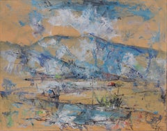 Charles Ragland Bunnell Paysage abstrait de montagne, Colorado, huile, 1962