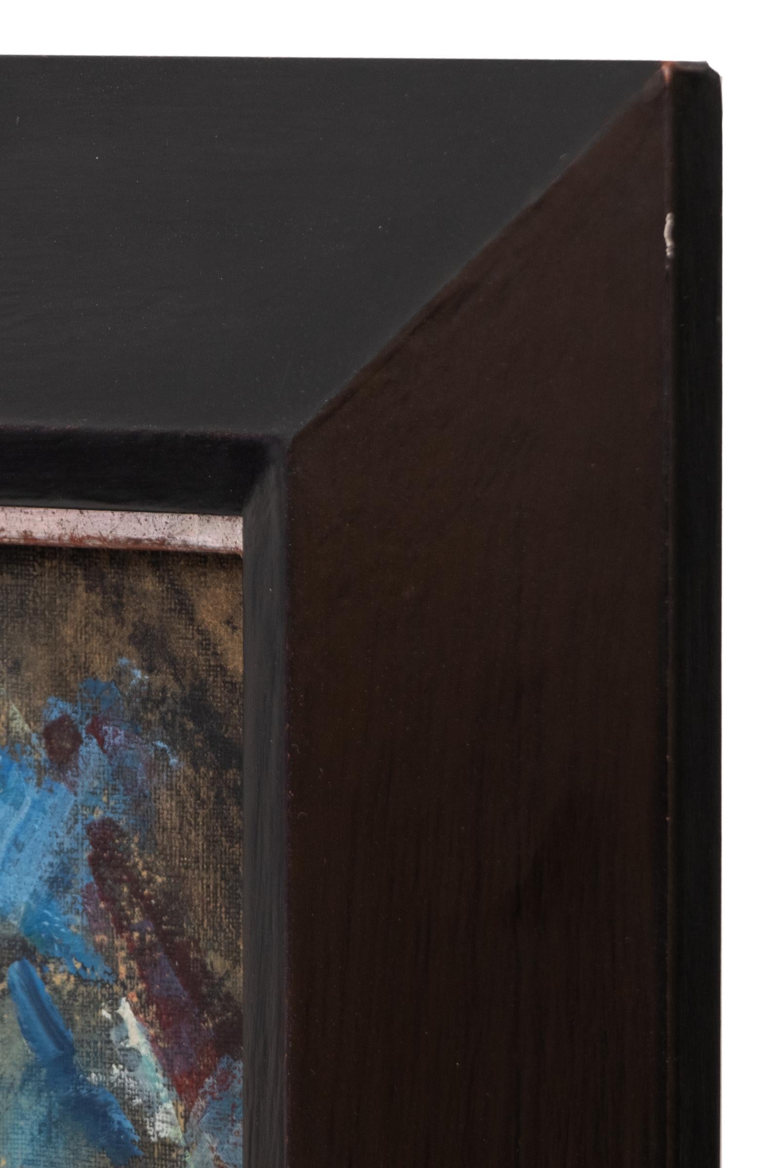 Il sorgere della luna su Colorado Springs: Pittura ad olio astratta degli anni '50 Greene & Greene & Greene in vendita 4