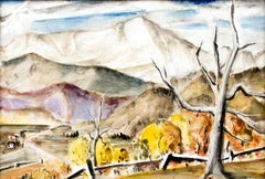1941 Paisaje otoñal de Pikes Peak por Charles Bunnell, impresionista estadounidense