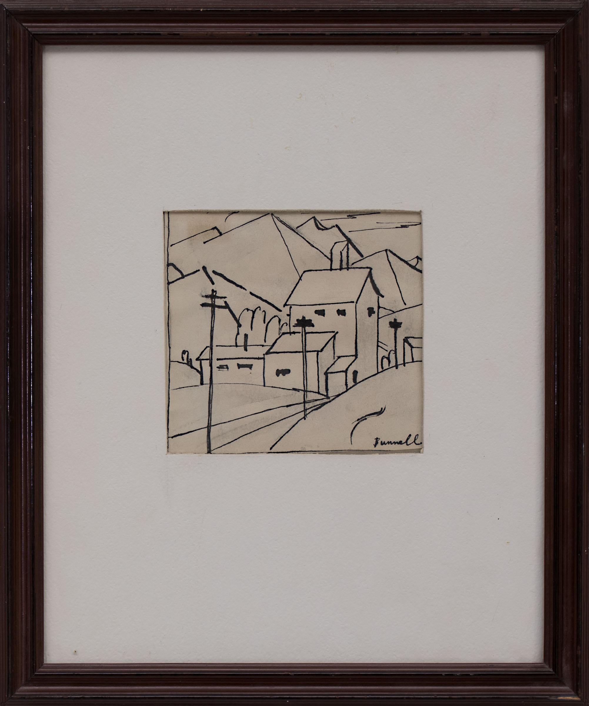 Untitled (Study of a Mountain Town, Colorado) - Painting by Charles Ragland Bunnell