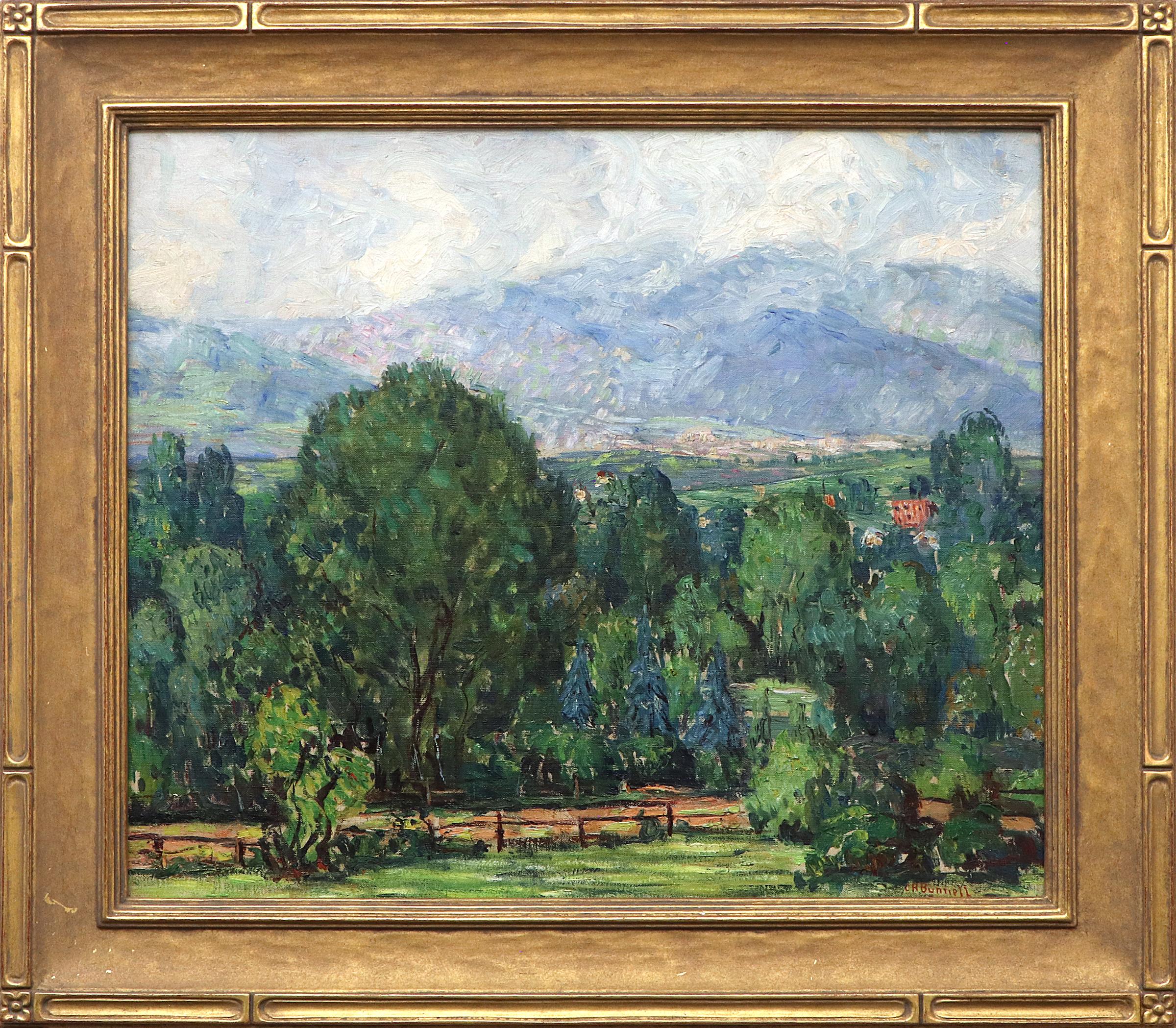 Vue du parc (Colorado) - Peinture à l'huile de paysage de montagne - Painting de Charles Ragland Bunnell