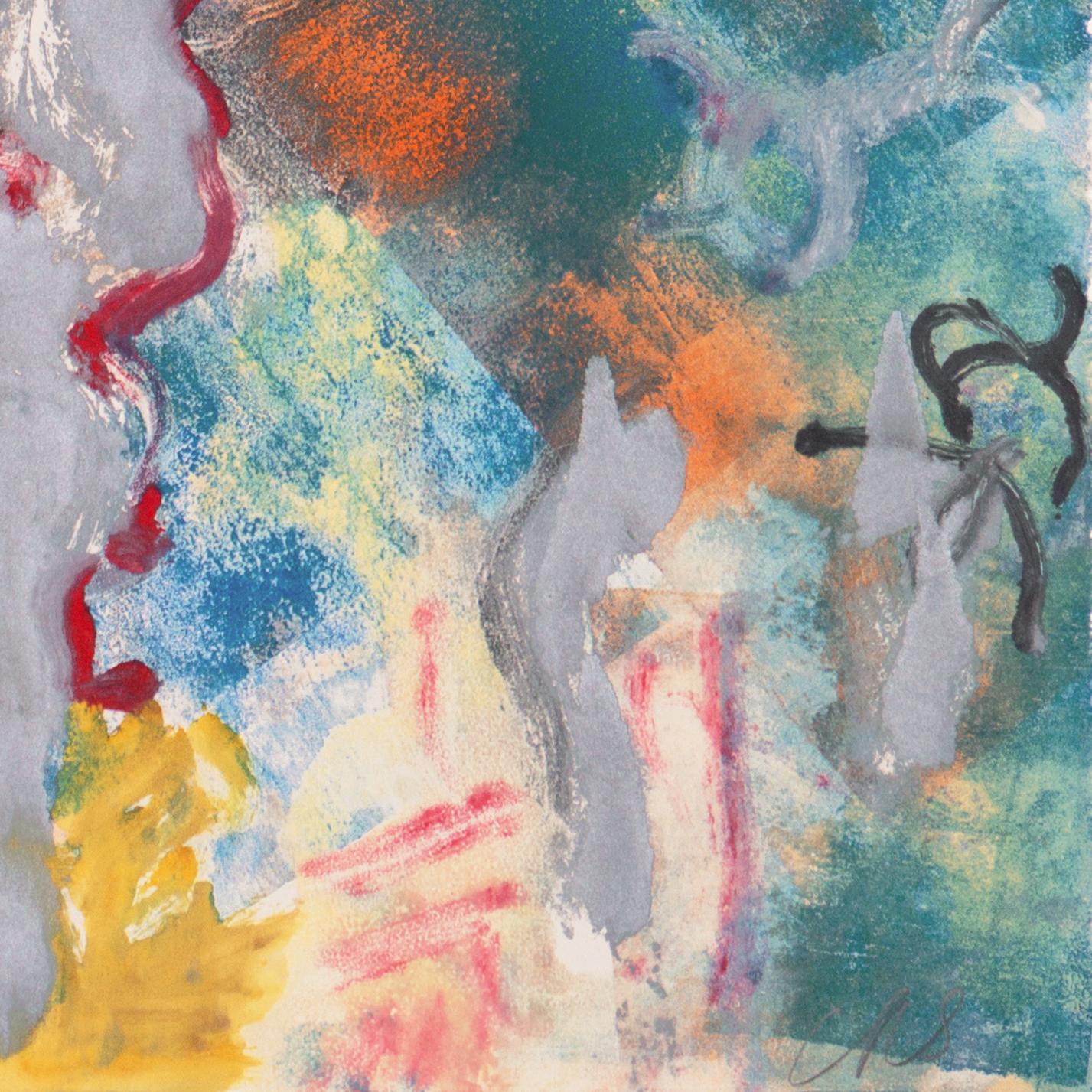 'Abstract, Silver and Blue', San Francisco Bay Area, Taos, NEA Fellowship, SFAI - Print by Charles Ralph Strong