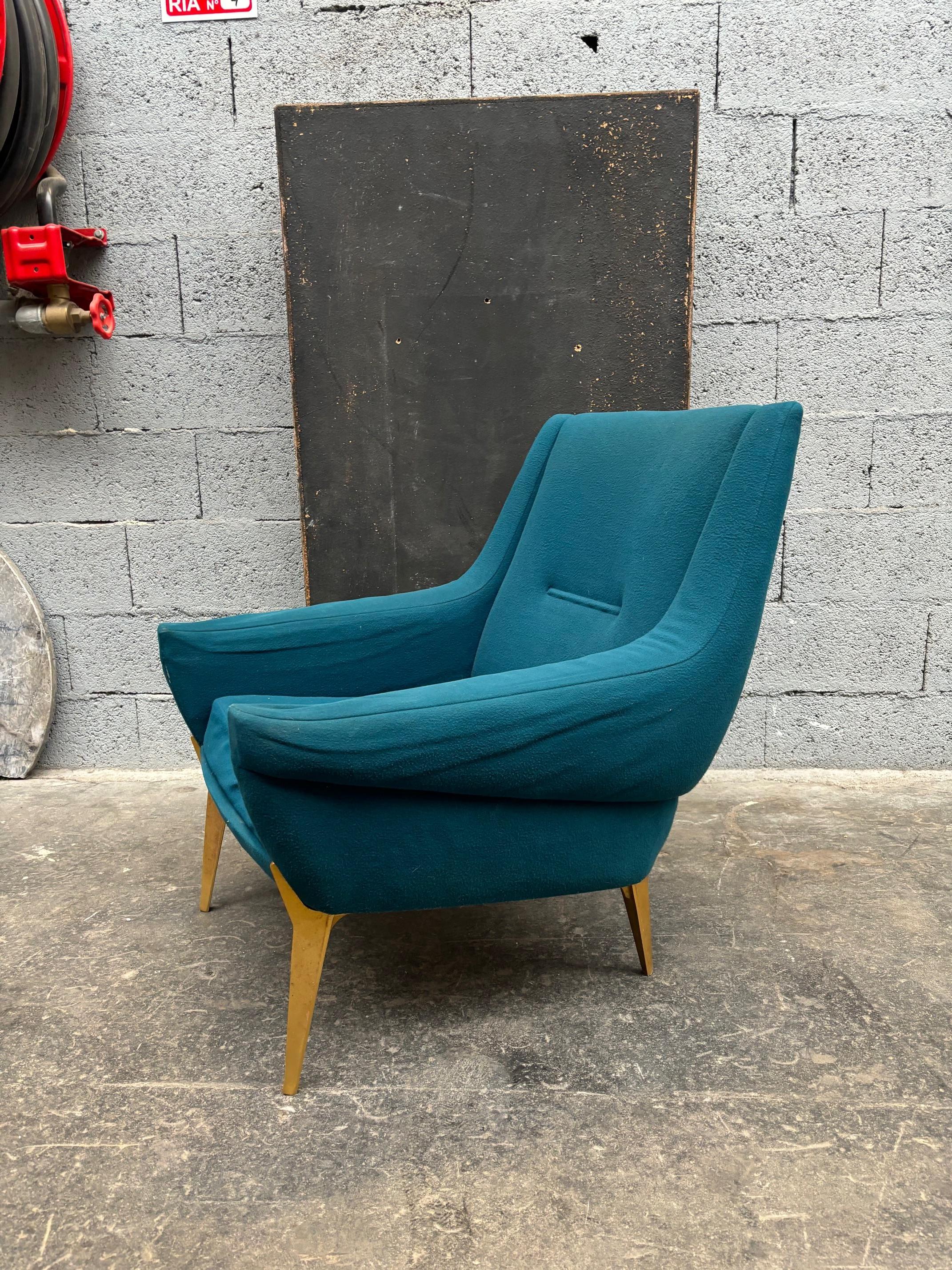Armchair by Charles Ramos, original fabric need to be redone