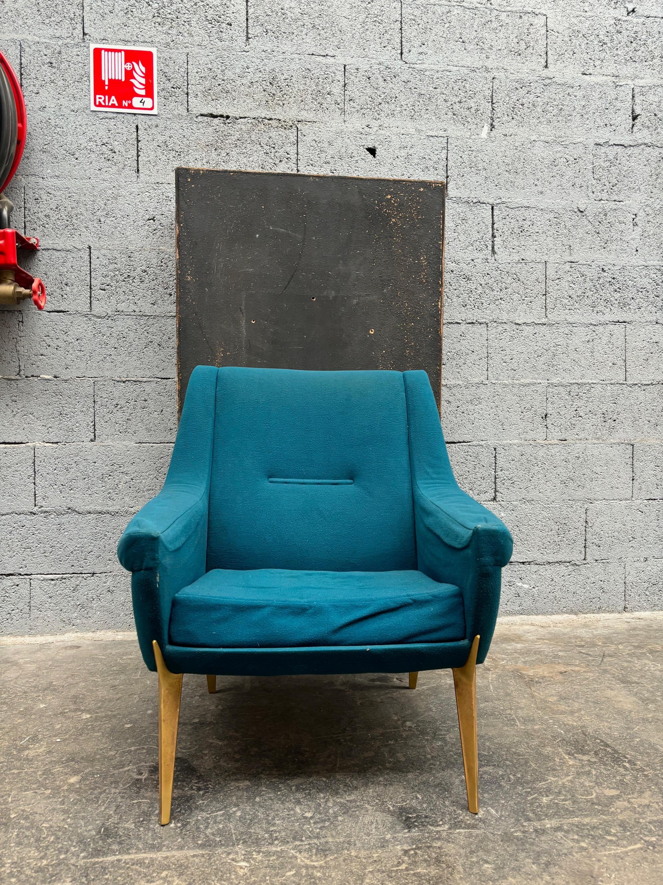 Modern Charles Ramos armchair, France, 1960's For Sale