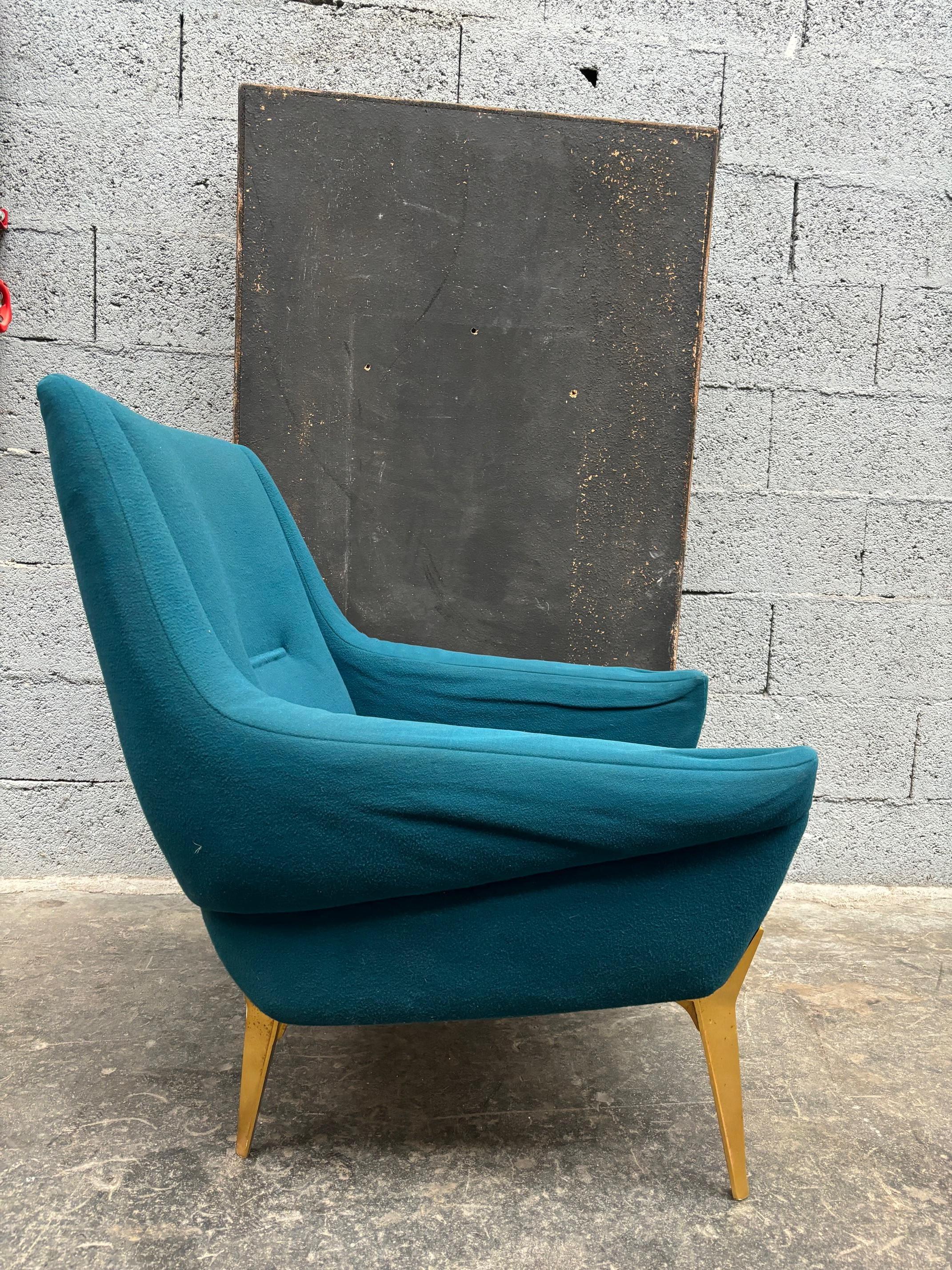 Charles Ramos armchair, France, 1960's In Fair Condition For Sale In Paris, FR
