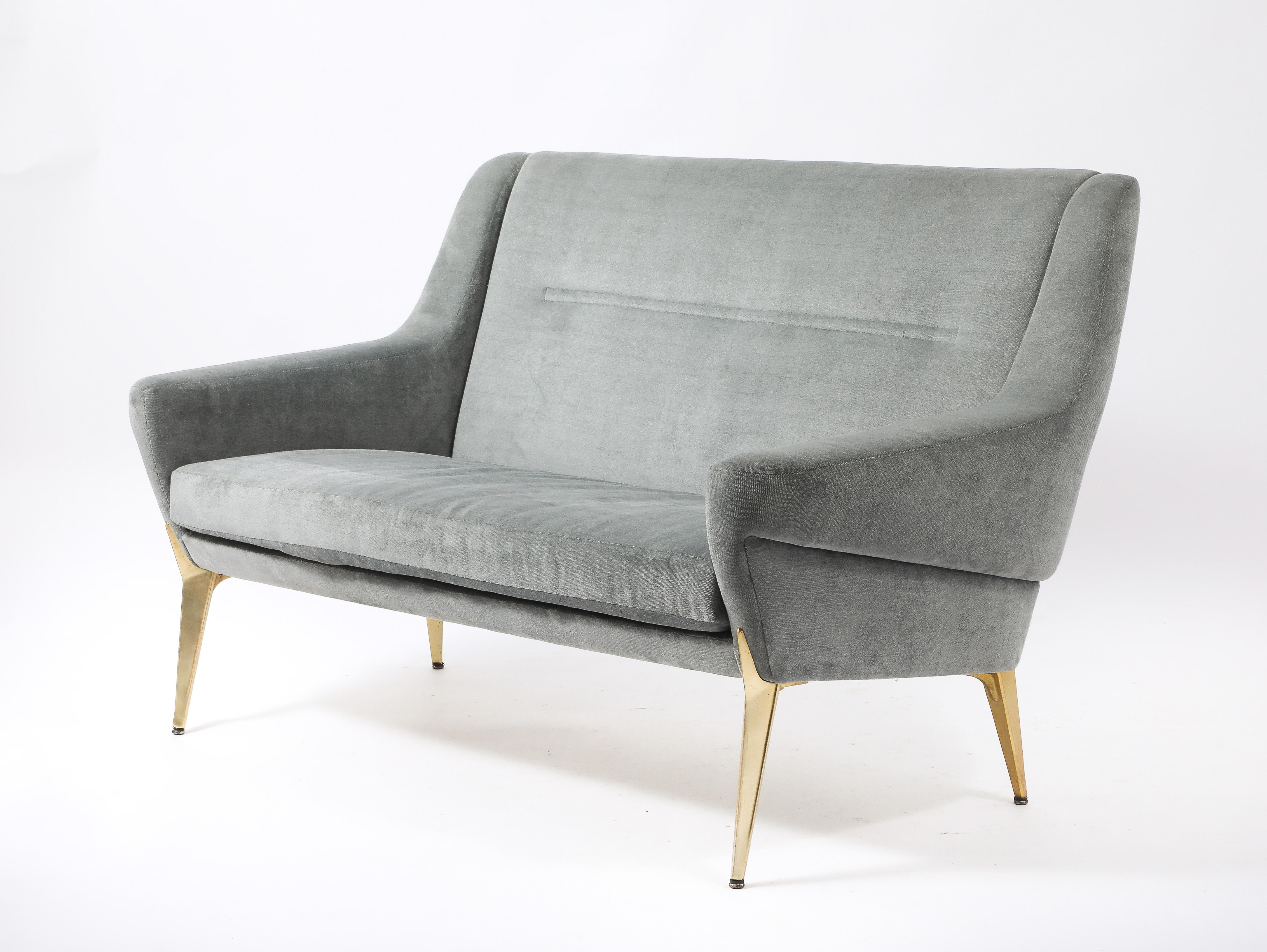 Loveseat Charles Ramos, Francia Años 50 en Bueno estado para la venta en New York, NY