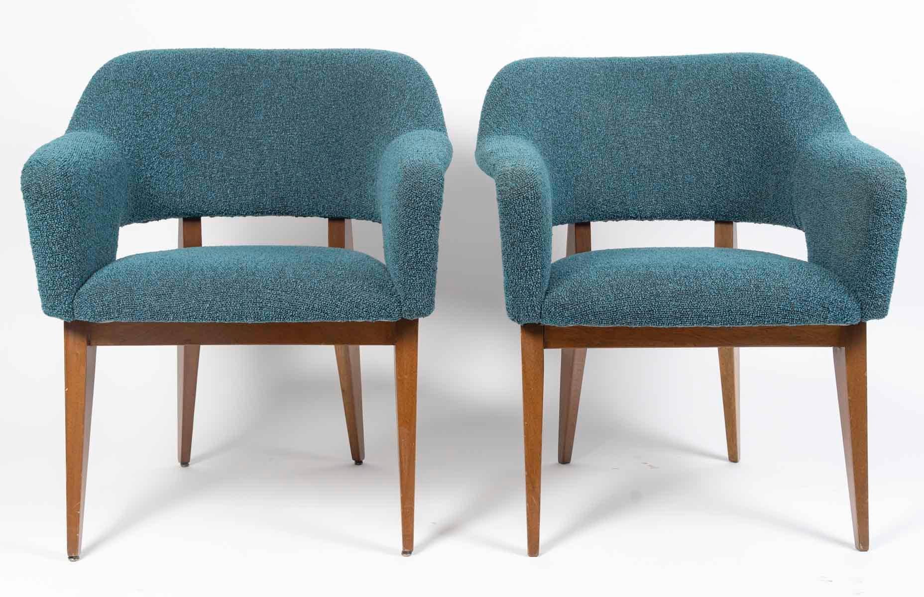 Francese Charles Ramos Coppia di poltrone di metà secolo, anni '50 in vendita