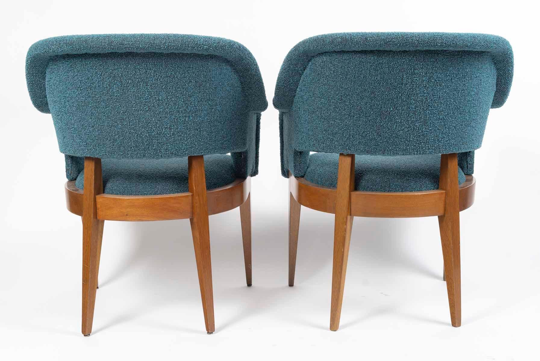 Charles Ramos Coppia di poltrone di metà secolo, anni '50 In condizioni buone in vendita a Saint-Ouen, FR